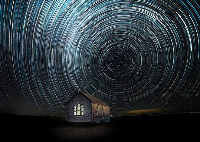 Little Paddock Chapel star trail NSW